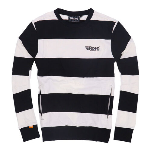 Roeg Sudadera A Rayas Shawn | Blanquecino/Negro | Elige Talla