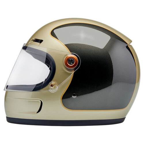 Biltwell Casco Gringo SV | Traccia Metallizzata Champagne/Carbone | Scegli La Taglia
