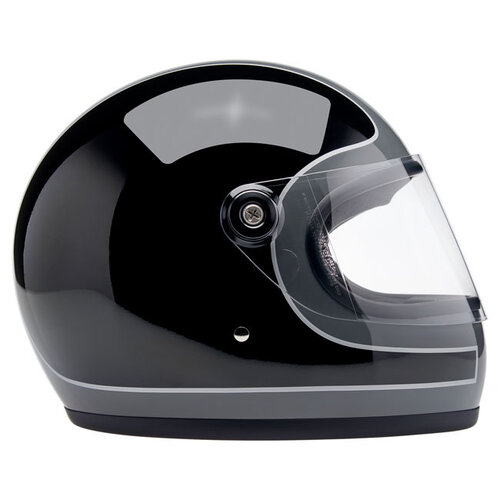 Biltwell Casque Gringo S | Gris Orage/Noir Tracker Gloss | Choisissez La Taille