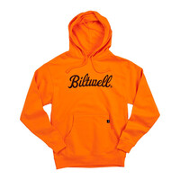 Script Pullover Hoodie | Hi-Vis Orange | Choose Size