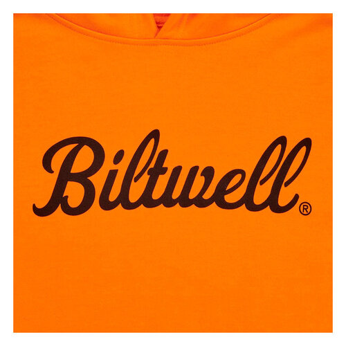Biltwell Script Pullover Hoodie | Hi-Vis Orange | Choose Size