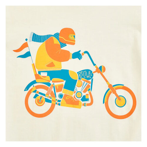 Biltwell Bonjour T-Shirt | Blanc Cassé | Choisissez La Taille