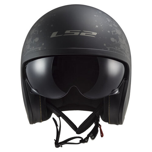 LS2 Spitfire II Zwarte Vlaghelm | Mat Zwart | Kies Maat