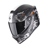 Casco Covert Fx Skullz | Negro Mate, Gris Y Dorado | Elige Tu Talla