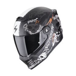 Casco Covert Fx Skullz | Negro Mate, Gris Y Dorado | Elige Tu Talla