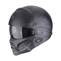 Casco De Telaraña Exo-Combat Ii | Negro Mate-Plata | Elige Talla