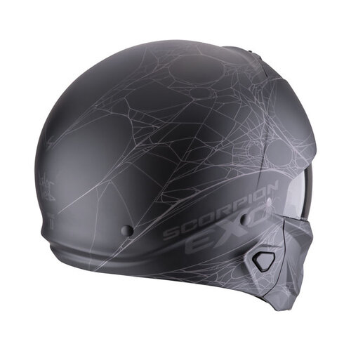 Scorpion Casque Toile D'Araignée Exo-Combat Ii | Noir Mat-Argent | Choisissez La Taille