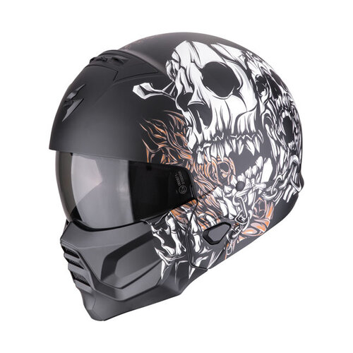 Scorpion Casco Exo-Combat Ii Genesis | Nero Opaco-Bianco-Oro | Scegli La Taglia