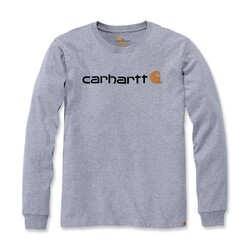 T-Shirt A Maniche Lunghe Logo Core | Erica Grigia