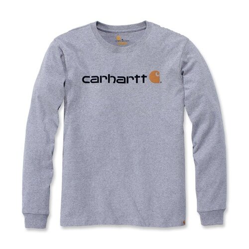 Carhartt T-Shirt Met Lange Mouwen Core-Logo | Heidegrijs | Kies Maat