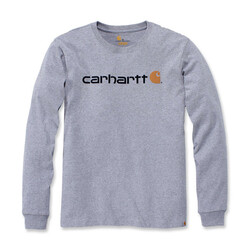 T-Shirt Met Lange Mouwen Core-Logo | Heidegrijs | Kies Maat