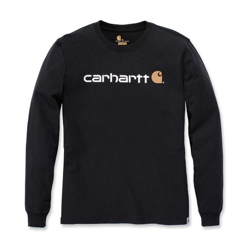 Carhartt Camiseta De Manga Larga Con Logotipo Central | Negro Elige Talla