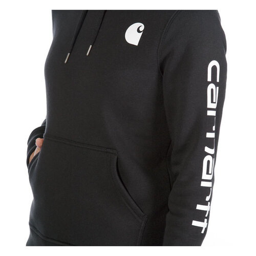 Carhartt Sudadera Con Capucha Y Manga Con Logo Para Mujer | Negro | Elige Talla