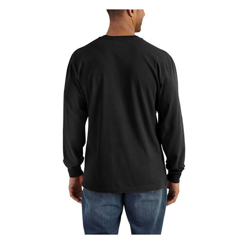Carhartt Camiseta Henley De Manga Larga | Negro | Elige Talla