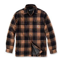 Flannel Sherpa-Lined Shirt | Brown
