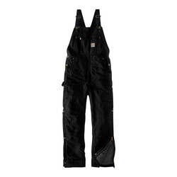 Duck Insulated Bib Overall | Black | Choose Size