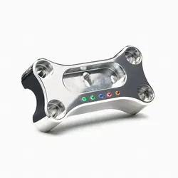 Morsetto superiore per manubrio metrico Motoscope Mini, lucidato, 22 mm