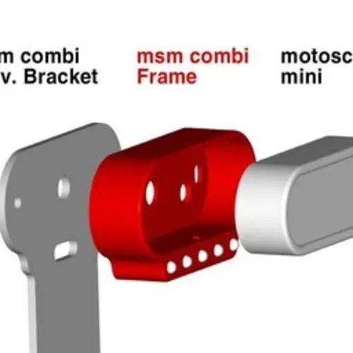 Motogadget Piastra di montaggio universale Motoscope Mini Combi lucidata