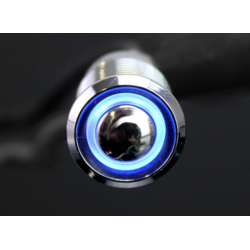 REBELMOTO gepolijste schakelaar blauwe led