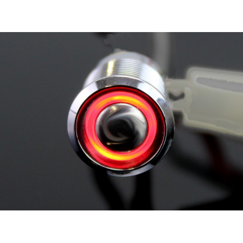 Rebelmoto gepolijste schakelaar rode led