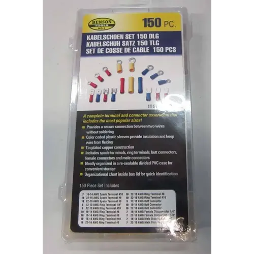 Benson Tools Cable lug set 150 pcs