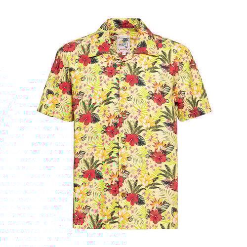 King Kerosin AOP Tropical Hawaiian Style Shirt Blazing Yello