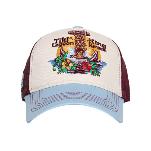 King Kerosin Tiki Lagoon cap off white/blue