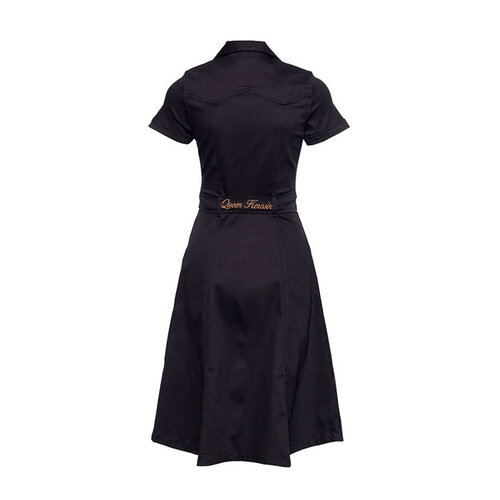 King Kerosin Swing worker dress black/rinsed wash