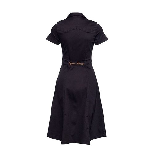 King Kerosin Swing worker dress black/rinsed wash