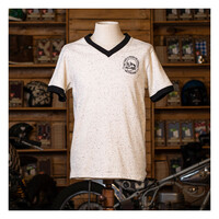 V-Zwart T-shirt nee katoen