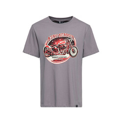 Bobber Garage T-Shirt, stahlgrau