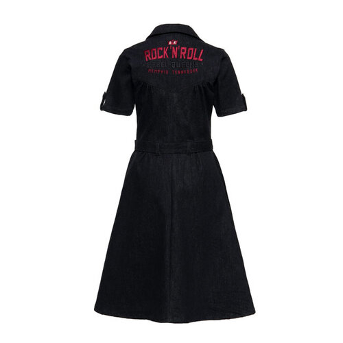King Kerosin Rock N Roll Rebel Queens Retro-Jeanskleid bla