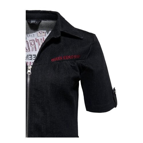 King Kerosin Rock N Roll Rebel Queens Retro-Jeanskleid bla