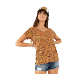 Fluide Damen-T-Shirt orange