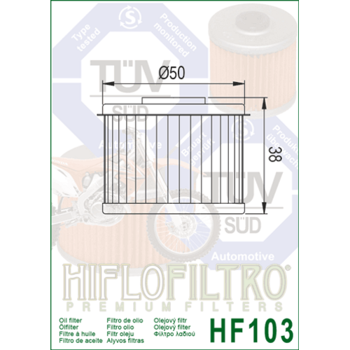 Hiflo Oliefilter HF103