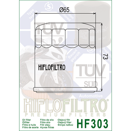 Hiflo Filtro de aceite HF303C