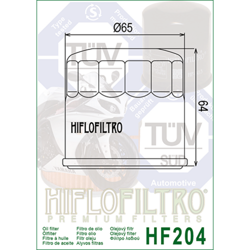 Hiflo Filtre à huile HF204C