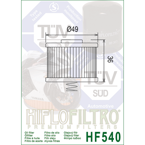 Hiflo Filtre à huile HF540