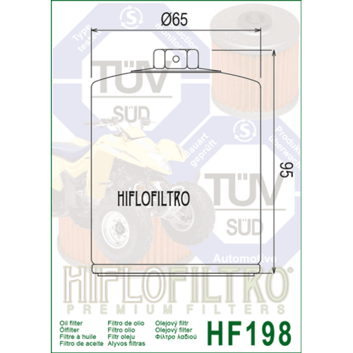 Hiflo Filtre à huile HF198
