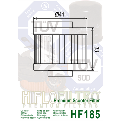 Hiflo Filtre à huile HF185