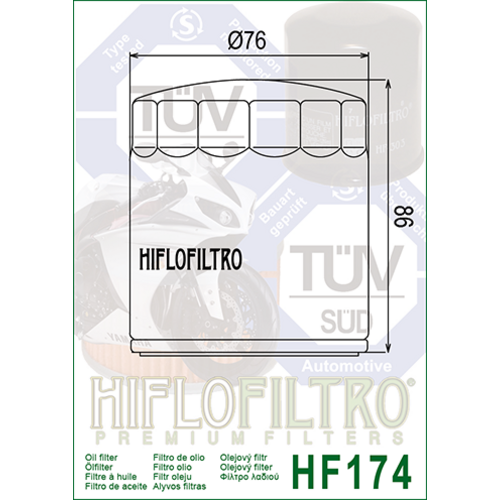 Hiflo Oliefilter HF174B