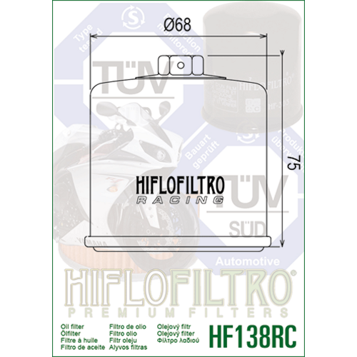 Hiflo Filtre à huile HF138RC