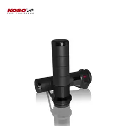 Puños calefactables de titanio de 7/8 pulgadas + 1 pulgada L=130 mm con interruptor integrado - negros