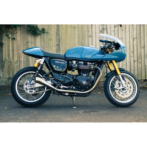 Motone ODINO | Sistema Di Scarico | Speed Twin/Thruxton | Lattine Da Corsa GP Style (Deflettore Opzionale)