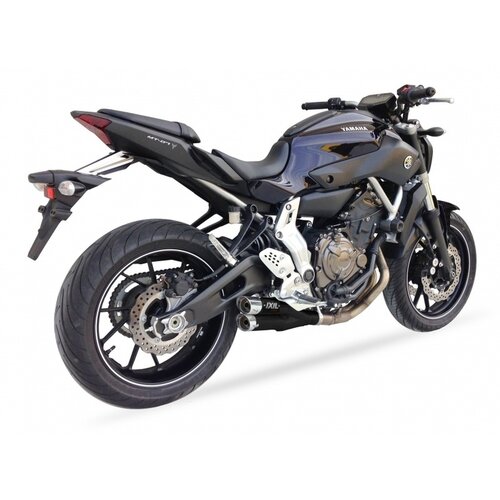 Ixil Hyperlow zwart XL compleet uitlaatsysteem voor YAMAHA MT-07, XSR 700