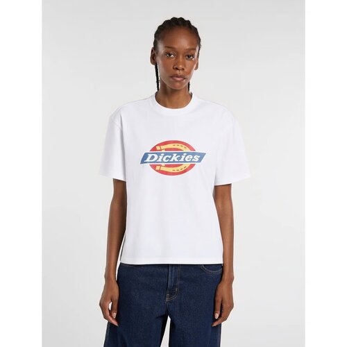 Dickies T-shirt da donna con logo Icon, colore bianco