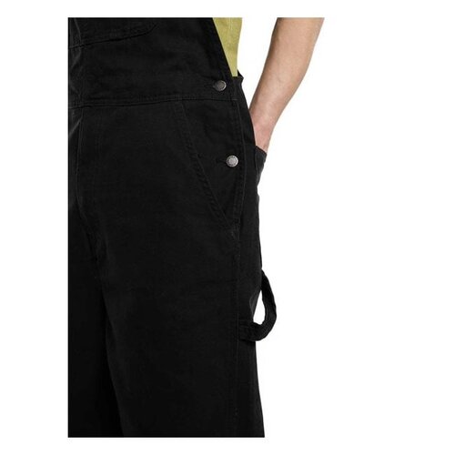 Dickies Schwarze Latzhose aus lockerem Canvas