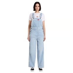 Dickies Lockere Jeans-Latzhose für Damen, Nebelblau