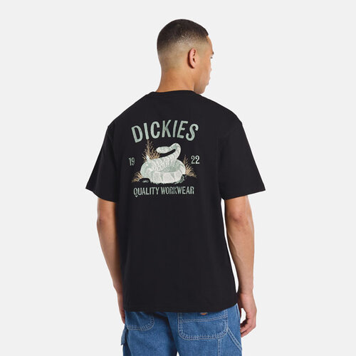 Dickies Camiseta negra con estampado de serpiente