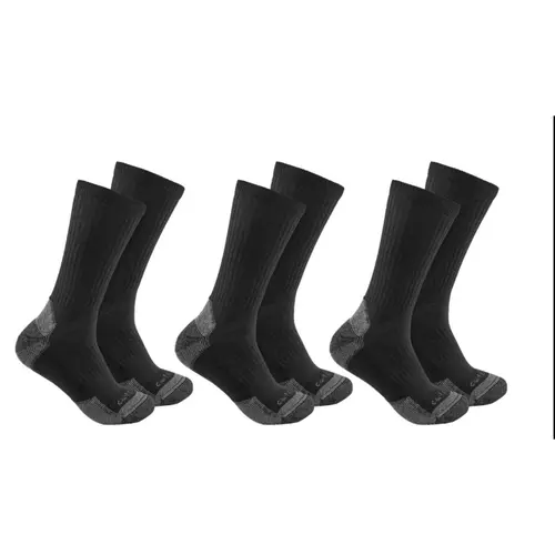 Carhartt 3er-Pack Socken aus Baumwollmischgewebe, Schwarz